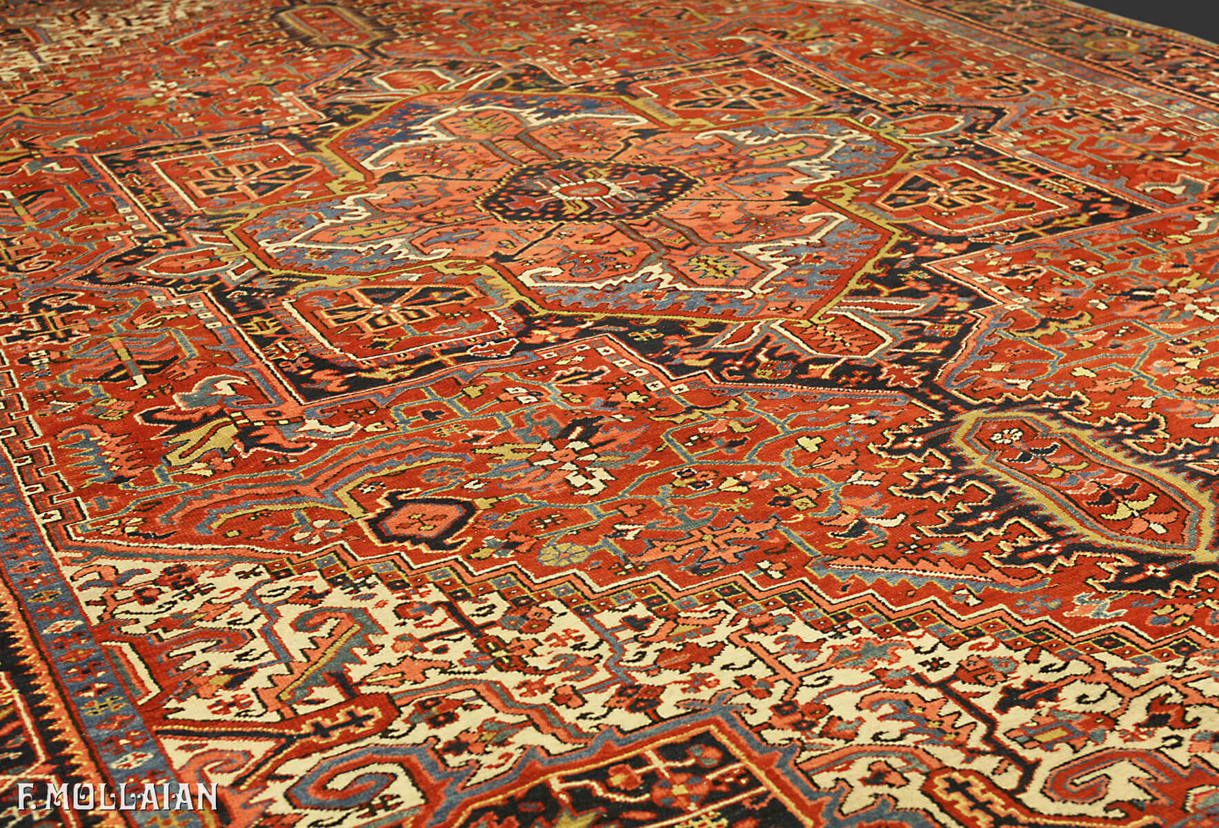 Antique Persian Heriz Garage Carpet n°:12586546